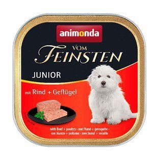 Animonda (Анимонда) Vom Feinsten Junior - Консервированный корм в виде паштета с мясом курицы и говядиной для щенков, 150 г