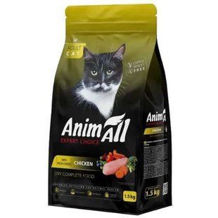 AnimAll Expert Choice - Сухой корм со свежей курицей для котов, 1,5 кг