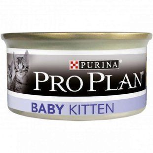 Purina Pro Plan (Пурина Про План) Baby Kitten Chiken - Консервированный корм с курицей для котят до 12 месяцев, первый прикорм (мусс) 85 г