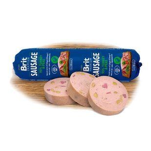 Brit Premium (Брит Премиум) Dog Sausage Turkey&Peas - Колбаса с индейкой и горохом для собак 800 г