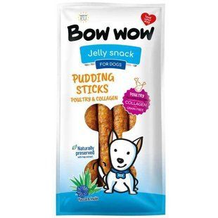 Bow Wow (Боу Вау) Mira Mar - Ласощі Пудингові палички з птиці, колагену, юки та інуліну для собак, 6 шт./уп. (27-30 см)