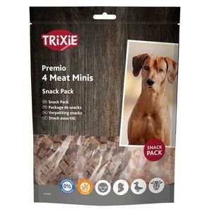 Trixie (Тріксі) Premio 4 Meat Bars &ndash; Ласощі з куркою, качкою, бараниною, лососем для собак (кубики), 4х100 г