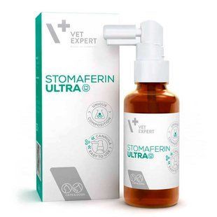 VetExpert (ВетЭксперт) Stomaferin Ultra - Гель для поддержания здоровья ротовой полости у кошек и собак с хлоргекседином, 30 мл