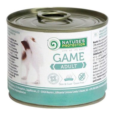 Nature's Protection (Нейчерес Протекшн) Adult Game – Консервированный корм с мясом дичи для взрослых собак 200 г