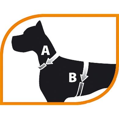Ferplast (Ферпласт) Agila Colours - Шлея для собак 2,5х44-52 см Оранжевый