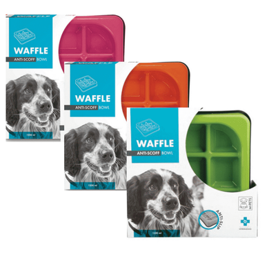 M-Pets (М-Петс) Waffle Slow Feed Bowl - Миска для повільного годування собак, що не ковзає 1,5 л Салатовий