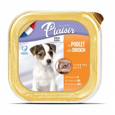 Plaisir (Плезир) Puppy Chicken Terrine - Полнорационный влажный корм с курицей для щенков (террин) 150 г
