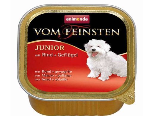 Animonda (Анимонда) Vom Feinsten Junior - Консервированный корм в виде паштета с мясом курицы и говядиной для щенков, 150 г