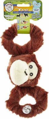 Jolly Pets (Джоллі Петс) TUG-A-MAL Monkey Dog Toy - Іграшка-пискавка Мавпочка для перетягування, 14х45х18 см