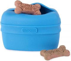 Dexas (Дексас) Pooch Pouch - Контейнер для лакомств с клипсой на пояс для собак 11,7x7,8x8,9 см Ярко-голубой