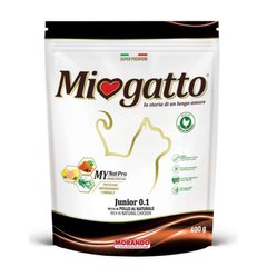 Morando (Морандо) Miogatto Junior 0.1 Chicken - Сухий корм з куркою для кошенят (від 1 до 12 міс), для вагітних і лактуючих кішок 400 г