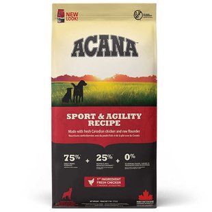 Acana (Акана) Sport & Agility - Сухий корм з м'ясом курчати для активних собак, 11,4 кг