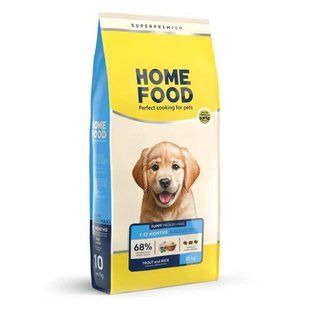 Home Food (Хоум Фуд) Hypoallergenic Puppy Medium/Maxi - Гипоаллергенный сухой корм Форель с рисом для щенков собак средних и крупных пород, 300 г