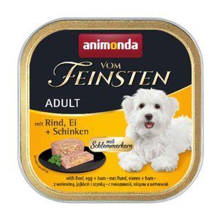 Animonda (Анимонда) Vom Feinsten Beef, Egg & Ham - Консервированный корм с говядиной, яйцом и ветчиной для собак (паштет), 150 г