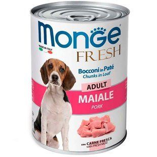 Monge (Монж) Fresh Dog Adult Pork &ndash; Консервированный корм со свининой для взрослых собак всех пород (кусочки в паштете) 400 г