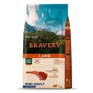 Bravery (Бравері) Lamb Adult Mini - Сухий корм з ягням для дорослих собак малих порід, 7 кг