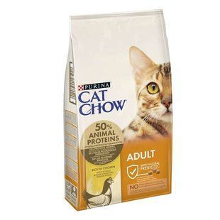Cat Chow (Кэт Чау) Adult - Сухой полнорационный корм с курицей для взрослых кошек 400 г