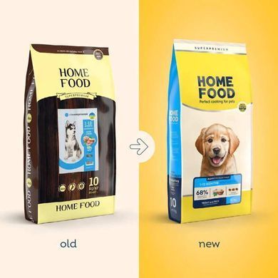Home Food (Хоум Фуд) Hypoallergenic Puppy Medium/Maxi - Гипоаллергенный сухой корм Форель с рисом для щенков собак средних и крупных пород, 300 г