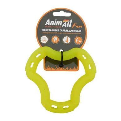 AnimAll (ЭнимАлл) Fun - Игрушка кольцо 6 сторон для собак, Зеленый, 12 см