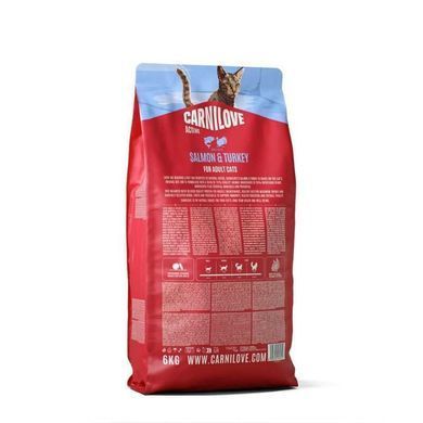 Carnilove (Каринилав) Active Salmon & Turkey - Сухой корм с лососем и индейкой для взрослых кошек, 6 кг