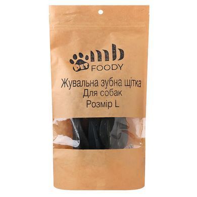MB Foody (МБ Фуді) Dental - Натуральні ласощі "Зубна щітка" для зубів собак (дойпак), Коричневий, 12 г (М)