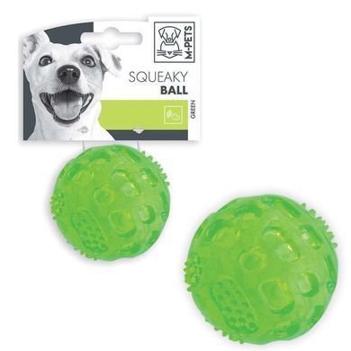 M-Pets (М-Петс) Squeaky Ball Toy &ndash; Іграшка м'ячик, що пищить для собак 6,3 см Зелений