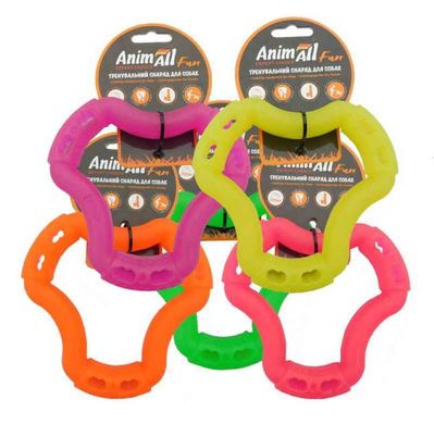 AnimAll (ЭнимАлл) Fun - Игрушка кольцо 6 сторон для собак 12 см Зеленый