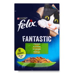 Felix (Феликс) Fantastic - Влажный корм с кроликом для котов (кусочки в желе) 85 г