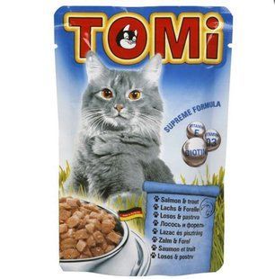 TOMi (Томи) Salmon & Trout - Консервированный корм с лососем и форелью для котов 100 г