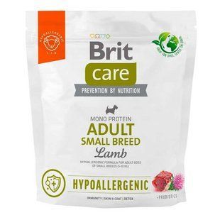 Brit Care (Брит Кеа) Dog Hypoallergenic Adult Small Breed Lamb - Сухой монопротеиновый корм с ягнёнком для собак малых пород, 1 кг