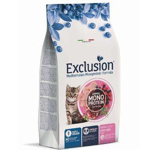 Exclusion (Ексклюжн) Noble Grain Kitten Chicken - Монопротеїновий сухий корм з курятиною для кошенят всіх порід, 300 г