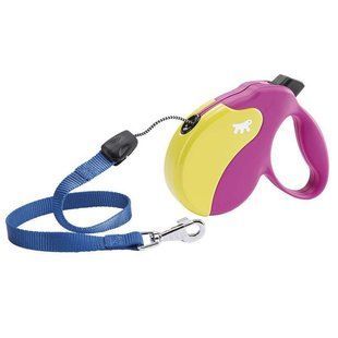 Ferplast (Ферпласт) Amigo Cord Colours - Повідець-рулетка для собак Medium Жовто-рожевий