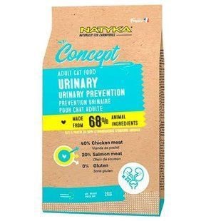 Natyka (Натіка) Concept Cats Adult Urinari &ndash; Сухий корм з куркою і лососем для котів з хворобою сечовивідних шляхів, для профілактики сечокам&rsquo;яної хвороби 2 кг