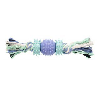 GimDog (ДжимДог) Cotton Dent Plus - Игрушка для собак Дент Плюс веревочная с термопластичной резиной 26 см