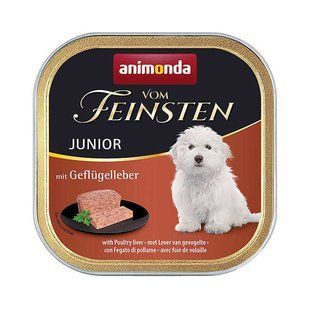 Animonda (Анимонда) Vom Feinsten Junior - Консервированный корм в виде паштета с печенью домашней птицы для щенков и юниоров, 150 г