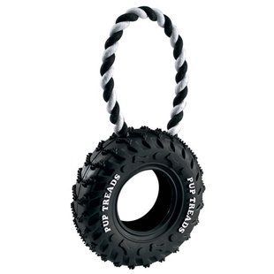 Ferplast (Ферпласт) Rubber Bone Tire - Игрушка-шина на веревке для собак, 23,5х10,5х4,2 см