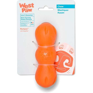 West Paw (Вест Пау) Rumpus - Игрушка Румпус для собак 13 см Оранжевый
