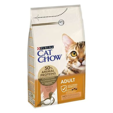 Cat Chow (Кет Чау) Adult Duck - Сухий повнораціонний корм з качкою для дорослих котів 1,5 кг