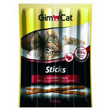 GimСat (ДжимКэт) Sticks - Лакомство с индейкой и кроликом для кошек 20 г