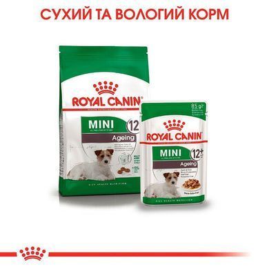 Royal Canin (Роял Канин) Mini Ageing 12+ &ndash; Влажный корм с мясом для взрослых собак малых пород старше 12 лет (кусочки в соусе) 85 г