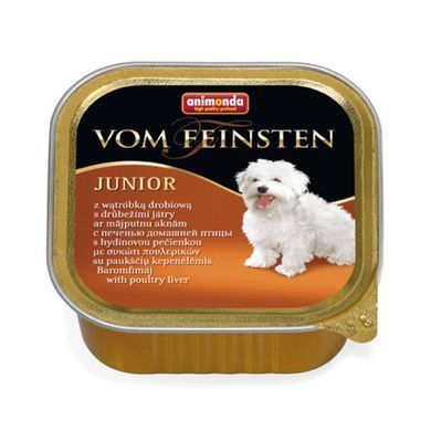 Animonda (Анімонда) Vom Feinsten Junior - Консервований корм у вигляді паштету з печінкою домашньої птиці для цуценят та юніорів, 150 г