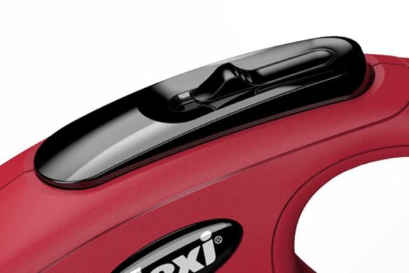 Flexi (Флекси) New Classic S - Поводок-рулетка для собак мелких пород, лента (5 м, до 15 кг) S Красный
