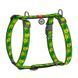 Collar (Коллар) WAUDOG Nylon - Анатомическая H-образная шлея для собак c рисунком "Авокадо" и QR паспортом L/50-90х60-100 см