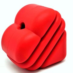 SodaPup (Сода Пап) Rubber Heart – Жувальна іграшка-диспенсер Серце для ласощів з суперміцного матеріалу для собак L Червоний