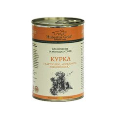 Hubertus Gold (Хубертус Голд) - Консервований корм курка з картоплею і морквою для цуценят і молодих собак 400 г