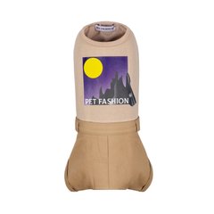 Pet Fashion (Пет Фешн) Say Yes Moon - Костюм для собак с романтической аппликацией на спинке (песочный) M (34-36 см)