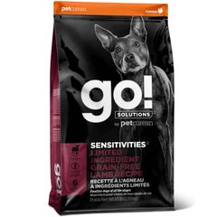 GO! (Гоу!) SOLUTIONS Sensitivities Limited Ingredient, Grain Free + SHINE Lamb Recipe, (24/12) - Беззерновий корм з ягням для собак і цуценят з чутливим травленням 1,59 кг