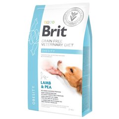 Brit GF Veterinary Diet (Бріт Ветерінарі Дієт) Dog Obesity - Беззернова дієта при надмірній вазі з ягням, індичкою і горохом для собак 2 кг