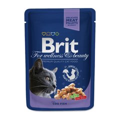 Brit Premium (Брит Премиум) Cat Pouches with Cod Fish - Пауч с треской для кошек 100 г