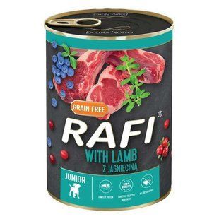 Rafi (Рафі) Junior Dog with Lamb - Консервований корм з ягням, лохиною та журавлиною для цуценят і молодих собак (паштет), 400 г